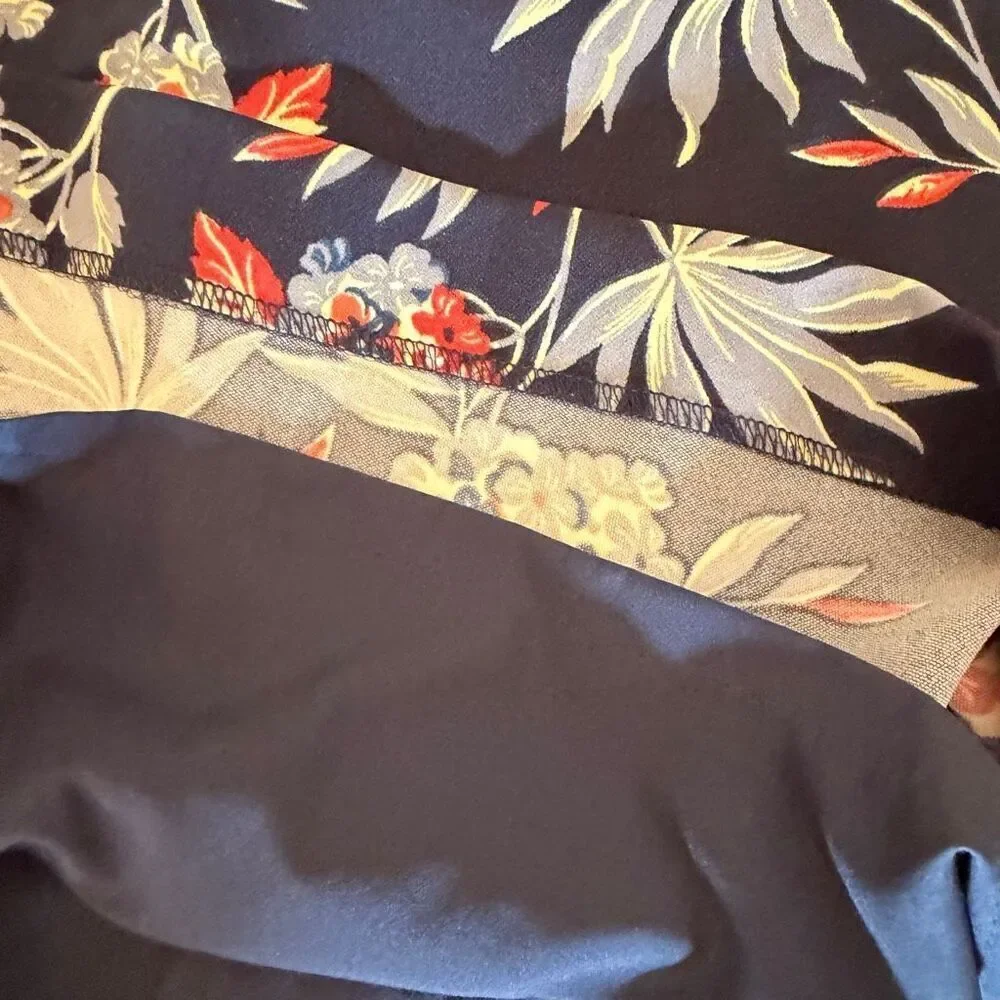 Ann Taylor Factory Floral Lined Pencil Career Skirt SZ 6